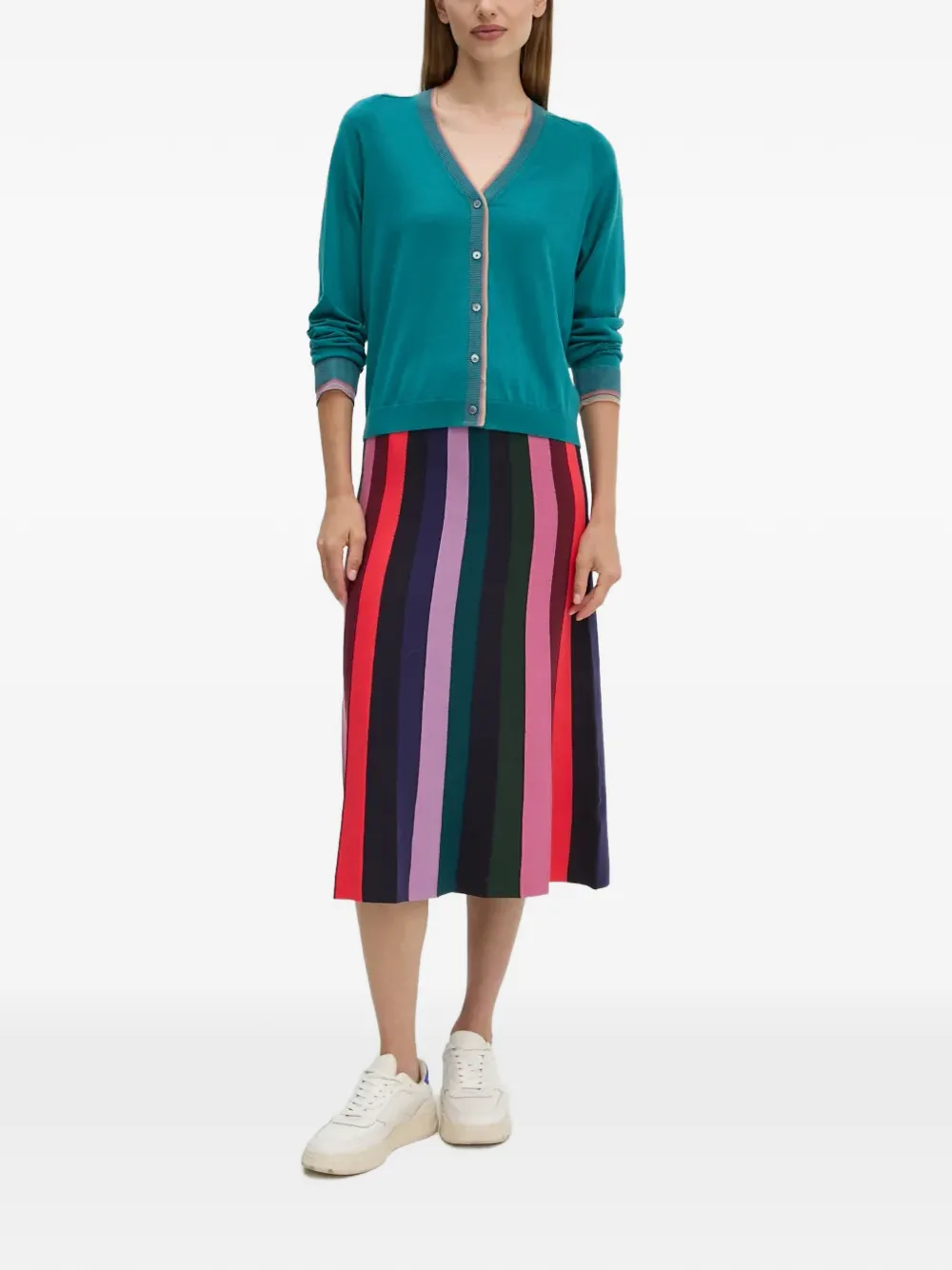  Ps Paul Smith V-neck Buttoned Cardigan - Green 