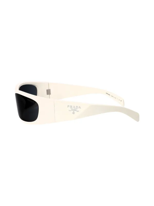 Prada Eyewear Shield Sunglasses | White | FARFETCH display picture 2