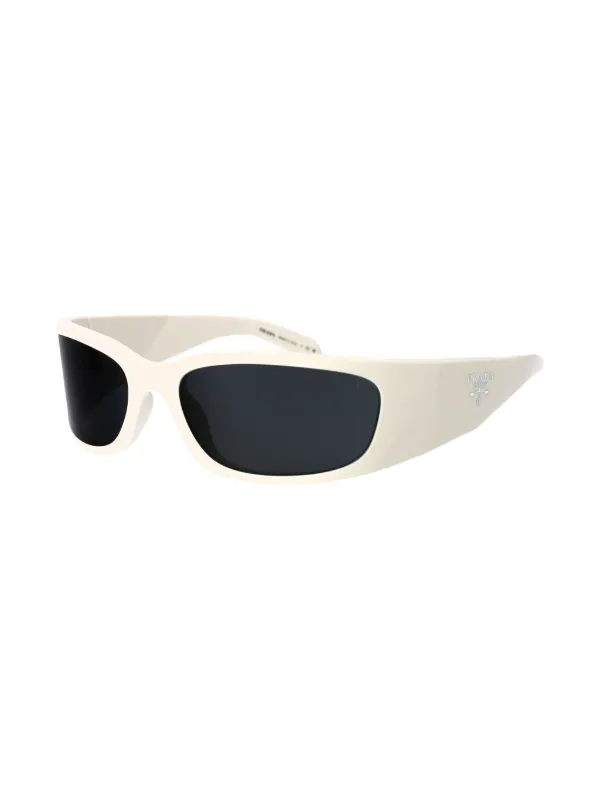 Prada Eyewear Shield Sunglasses | White | FARFETCH