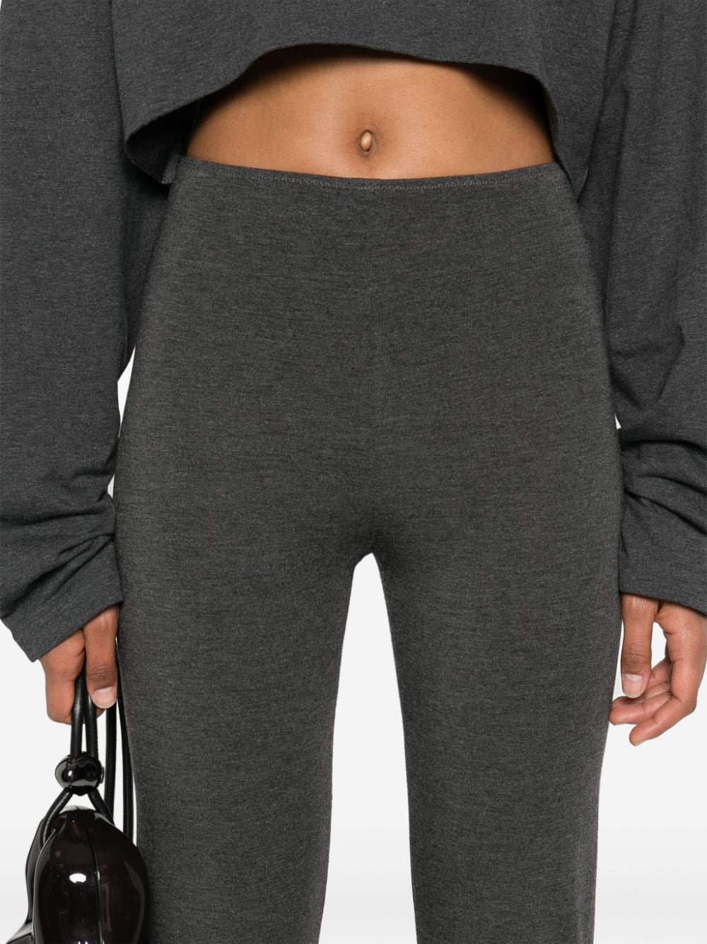 Shop Norma Kamali Lazy Leggings In Grey