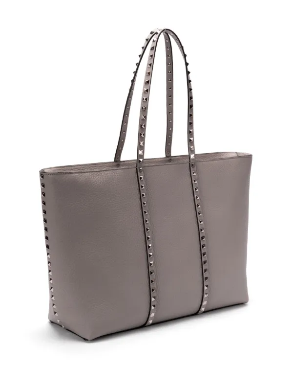 【 VALENTINO GARAVANI 】トートバッグ a2486 Valentino Garavani レザー トートバッグ | グレー | FARFETCH JP