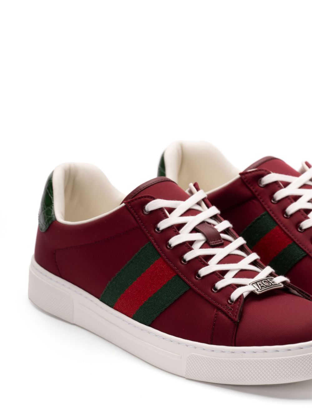 Shop Gucci Leather Sneakers In Red