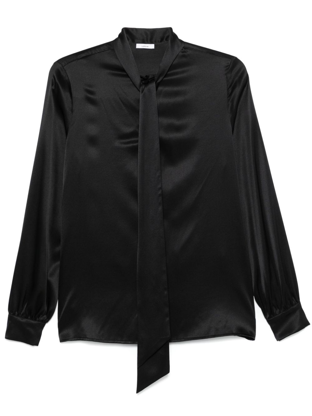 Lardini satin shirt – Black