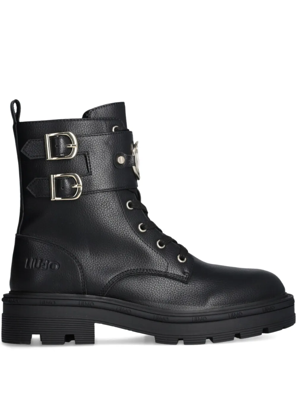 LIU JO buckle lace-up boots | Black | Image 1