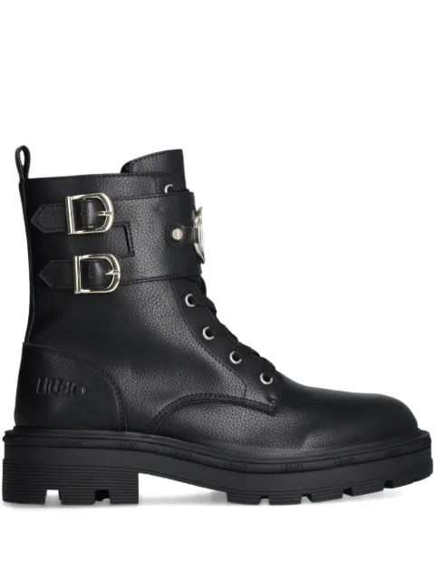 LIU JO buckle lace-up boots