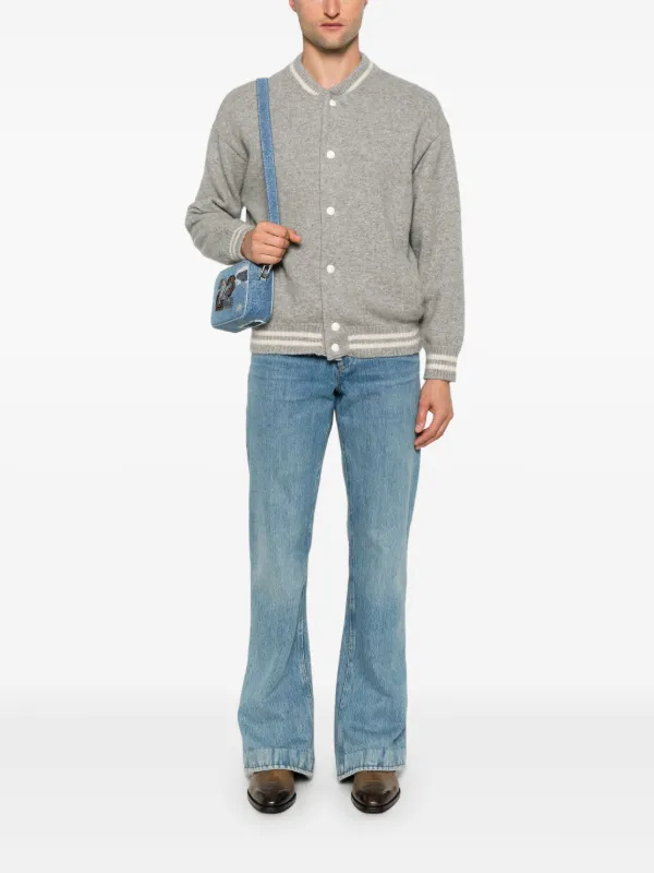 【LANEUS/ラネウス】ボンバージャケット Laneus ニット ボンバージャケット | グレー | FARFETCH JP