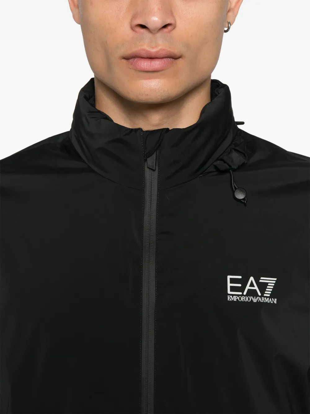 Ea7 Emporio Armani logo-print hooded jacket Men