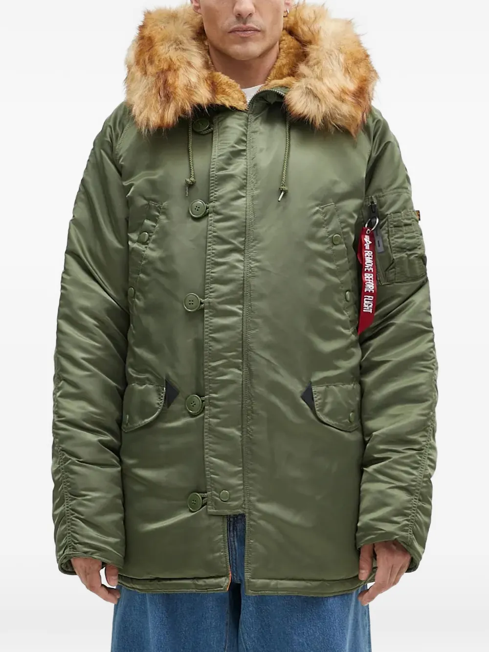 Alpha Industries hooded coat | verde | Image 1