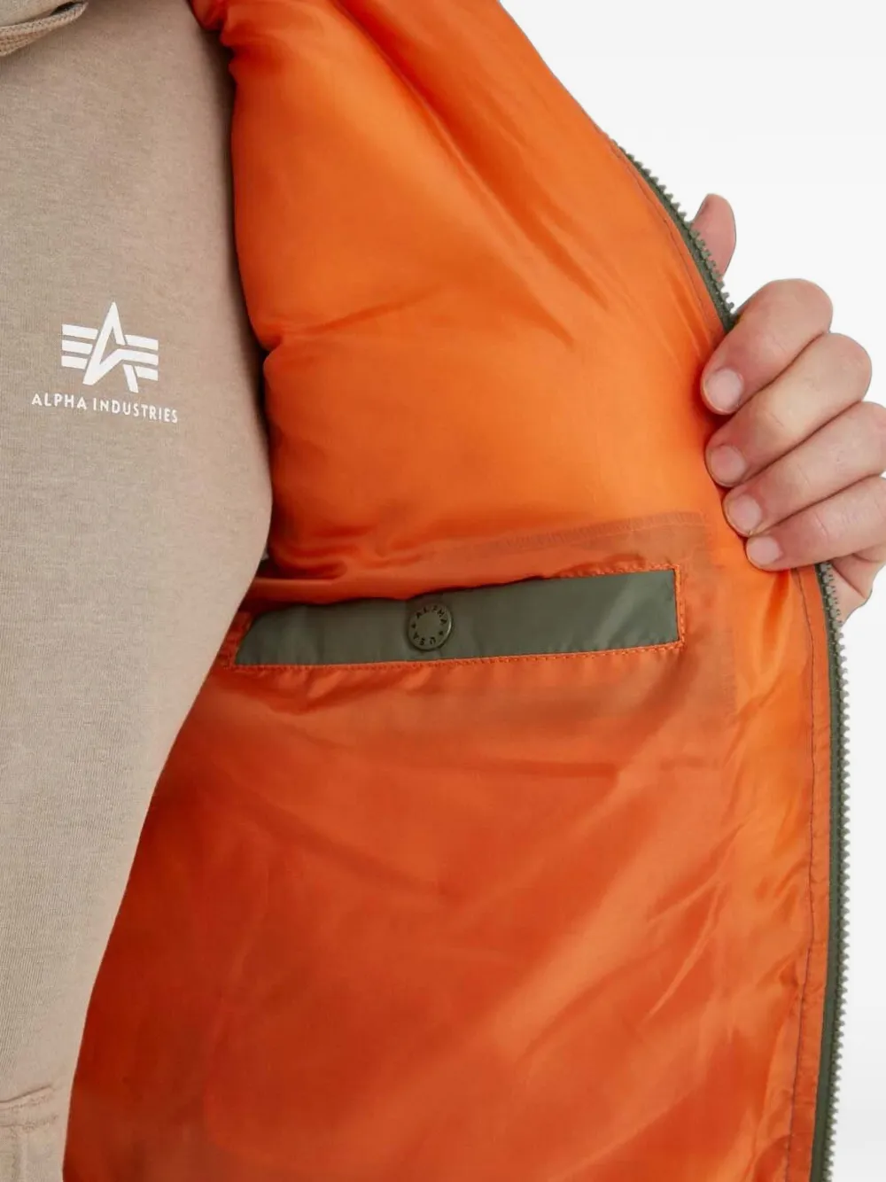 Alpha Industries quilted hooded gilet Groen