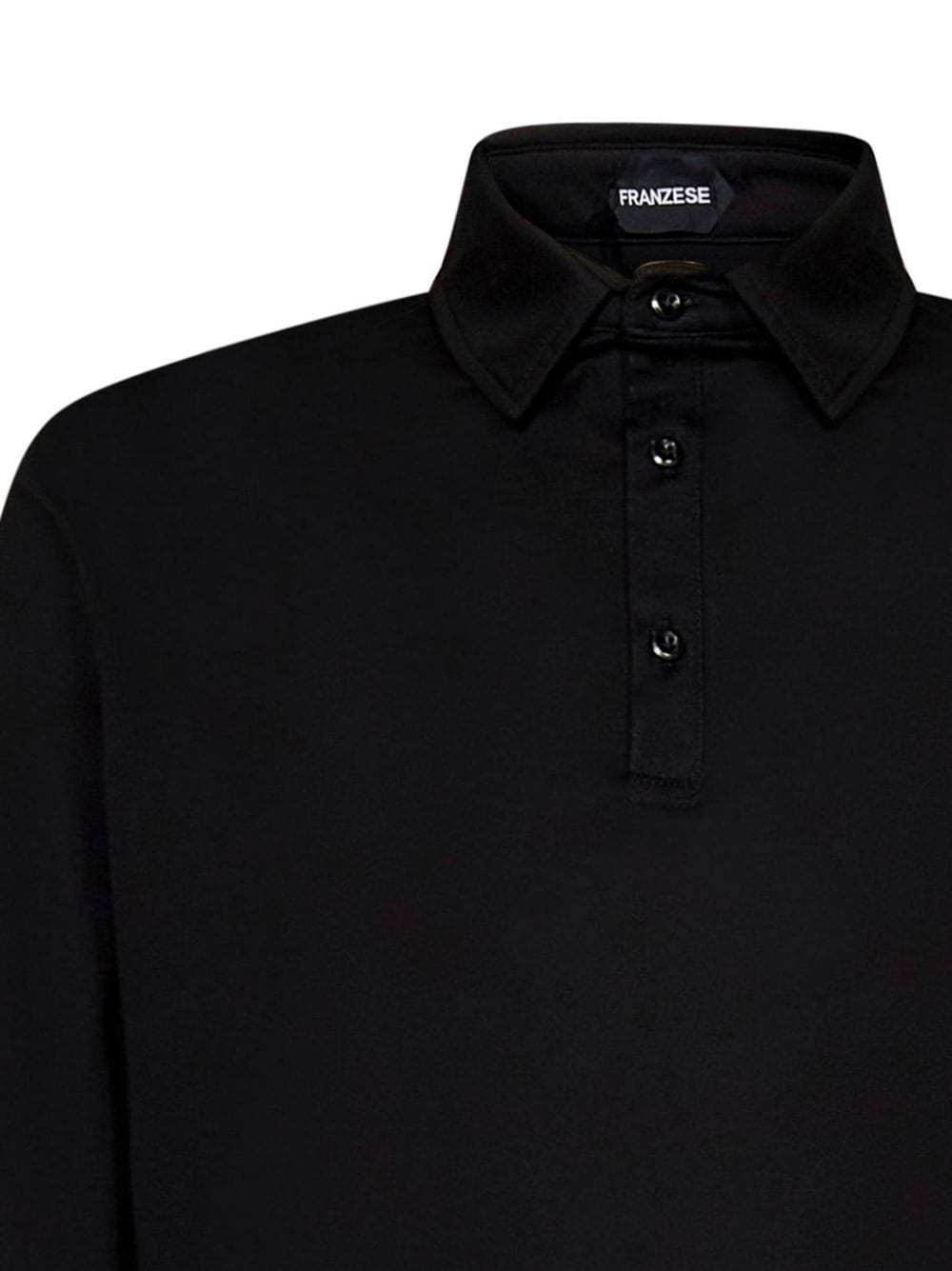 Shop Franzese Collection Cotton Polo Shirt In Black