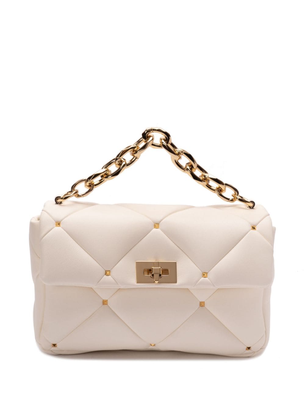 Shop Valentino Quilted Tote Bag In Neutrals