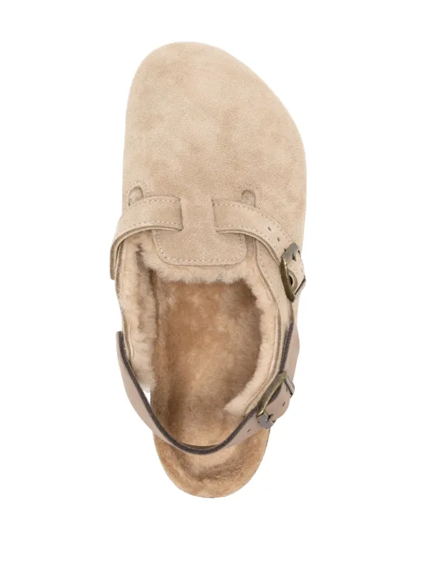 Birkenstock Boston スエード サンダル | ニュートラル | FARFETCH JP