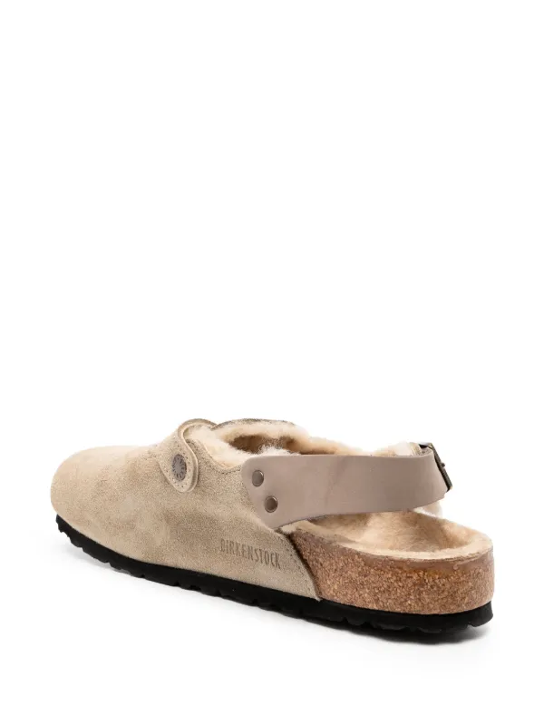 Birkenstock Boston Suede Sandals | Neutrals | FARFETCH JO