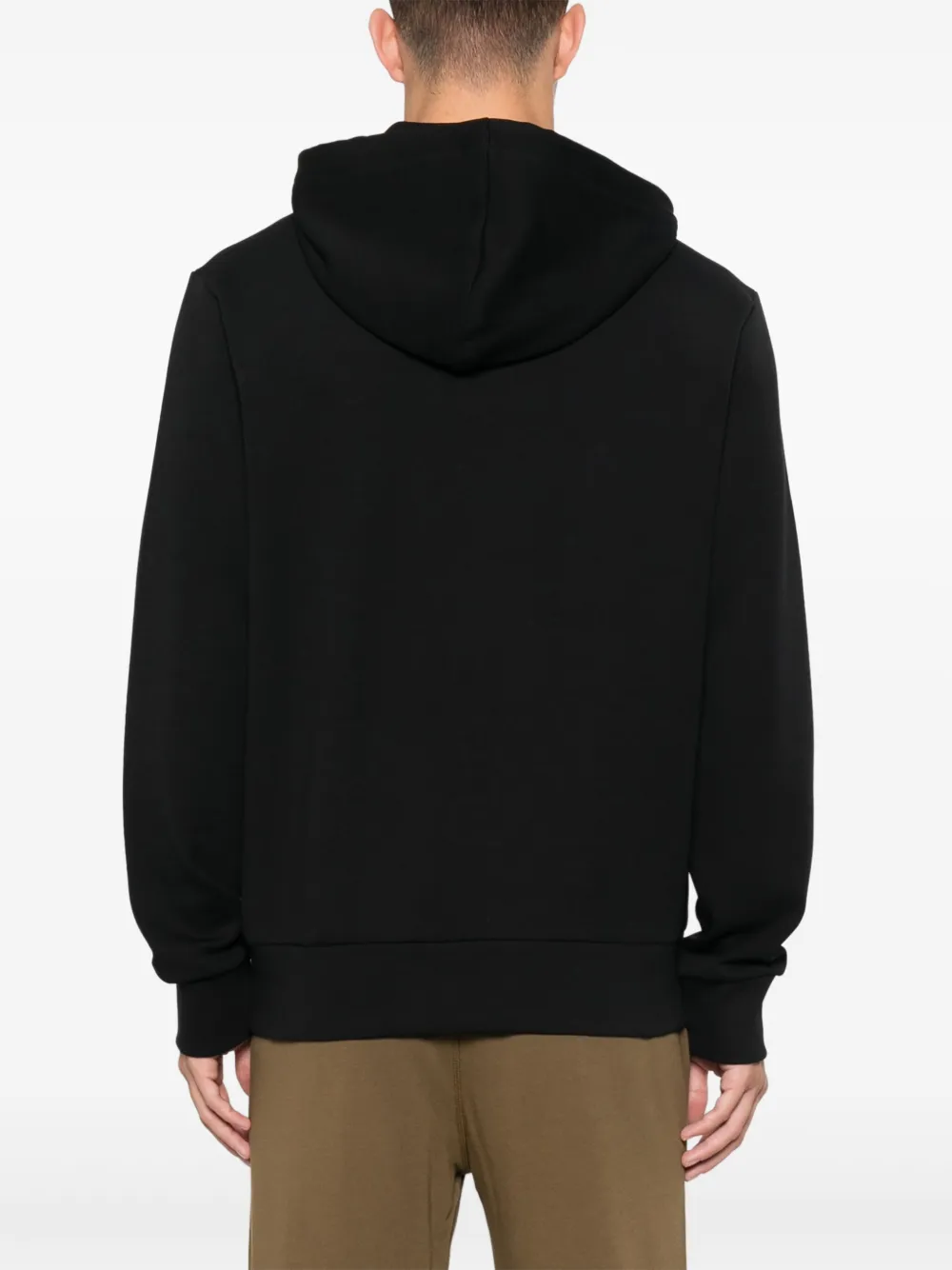 BOSS Hoodie met logo-reliëf Zwart