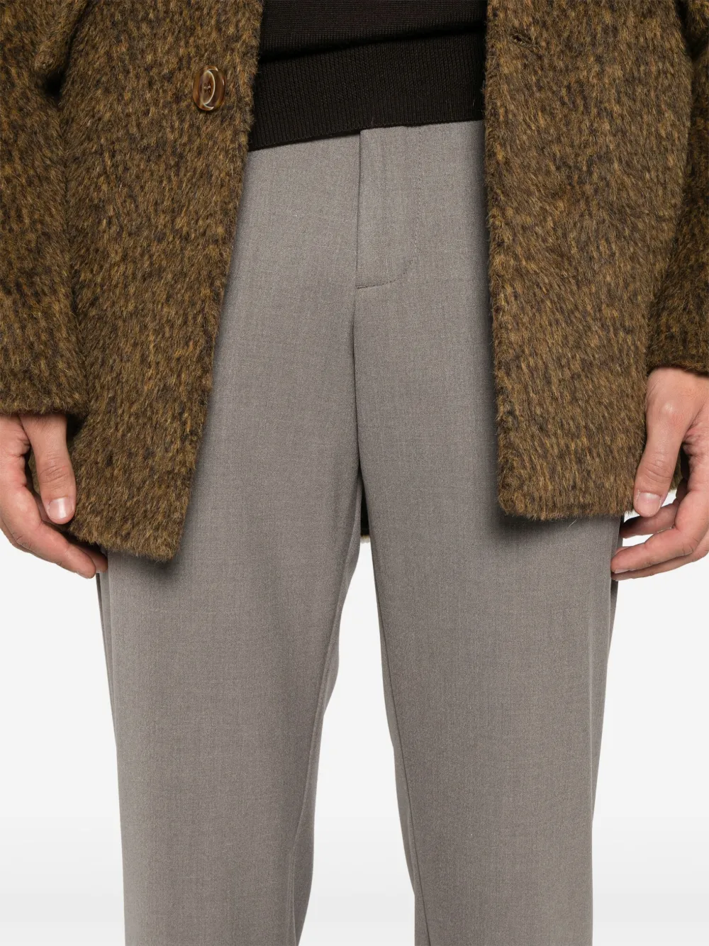BOSS Broek met toelopende pijpen Grijs