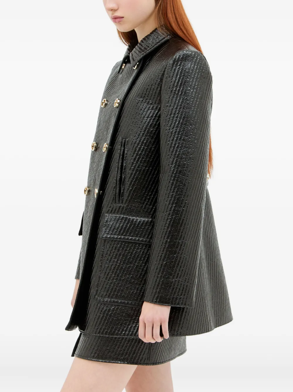 Gucci double-breasted textured coat | Double Breasted & Peacoats | Image 2