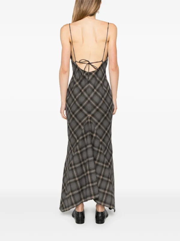 ワンピース OUR LEGACY Woman Dress Black W4247NBB Our Legacy - Apron Dress Noir Stripe Sheer Viscose Silk