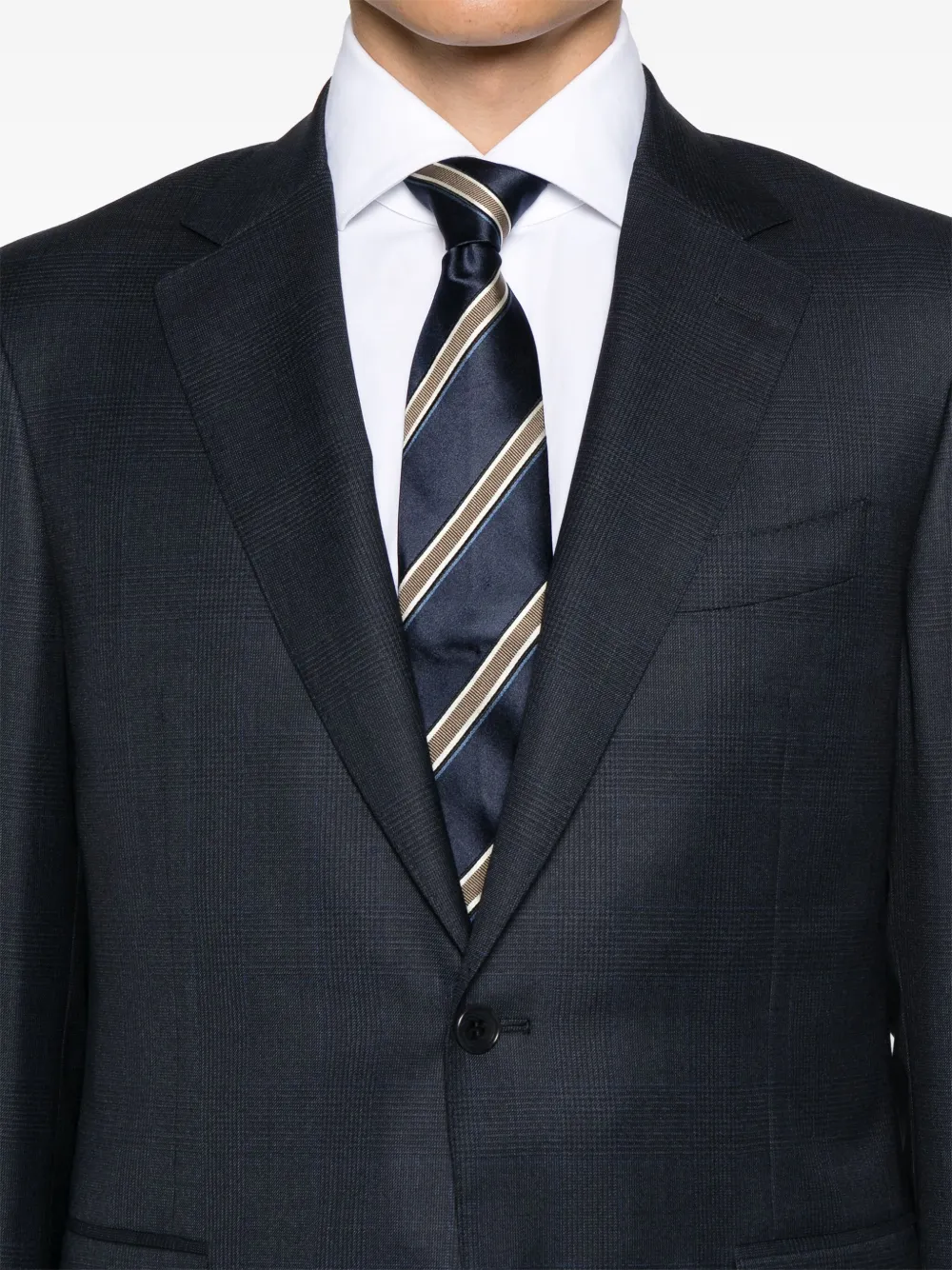 Canali Geruit pak Blauw