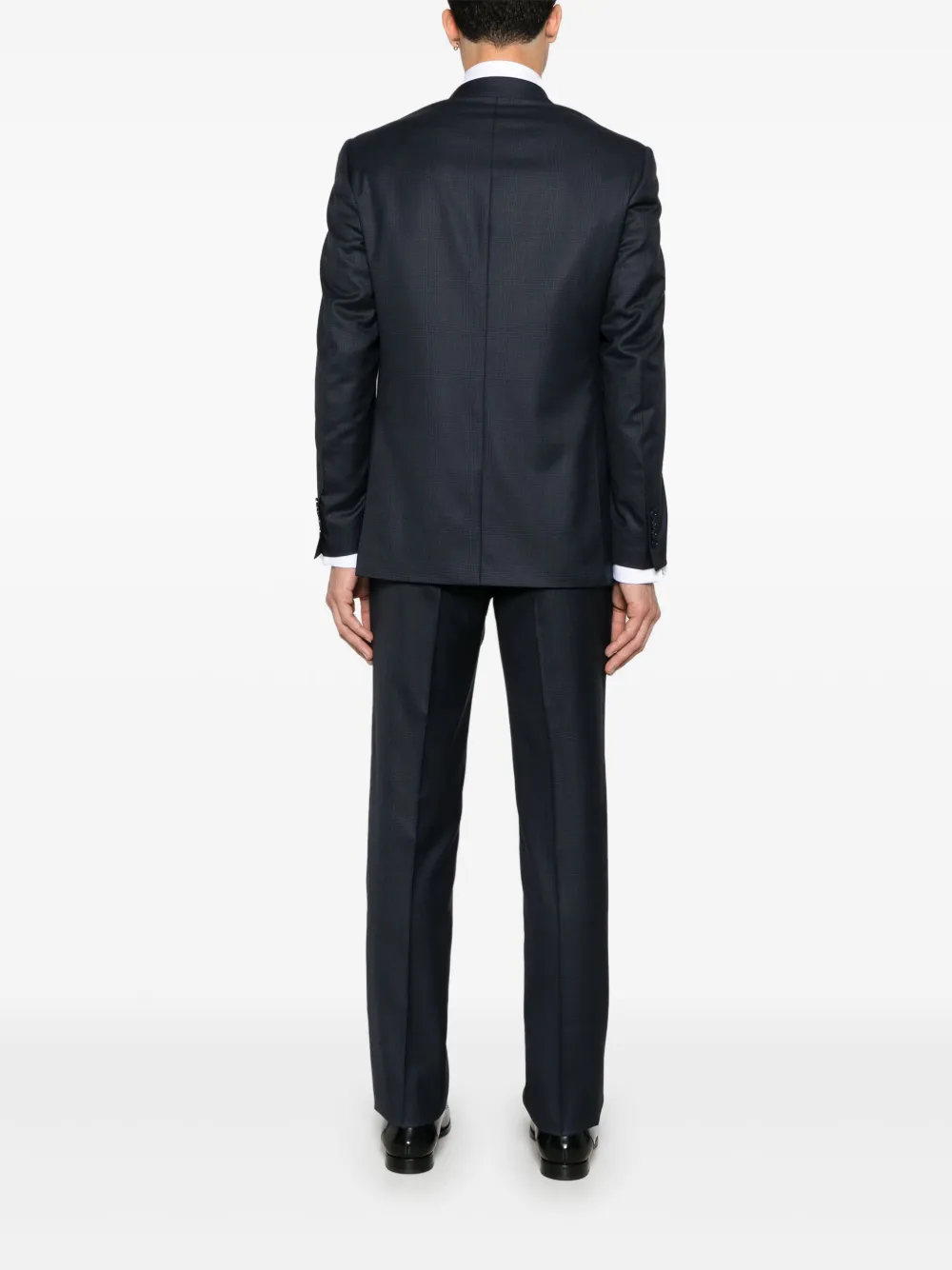 Canali Geruit pak Blauw