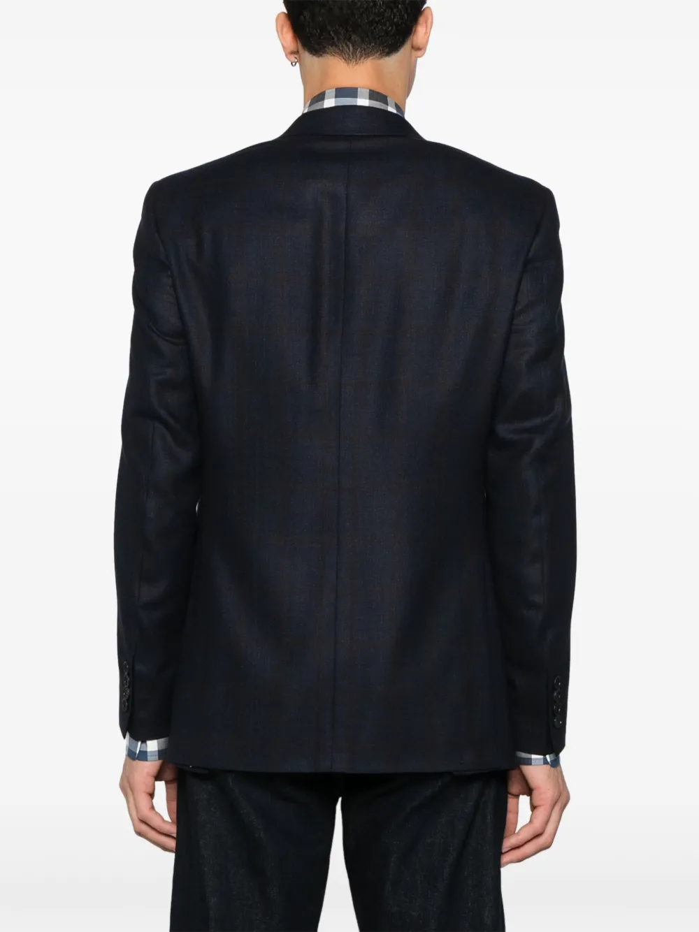 Canali Geruite blazer Blauw