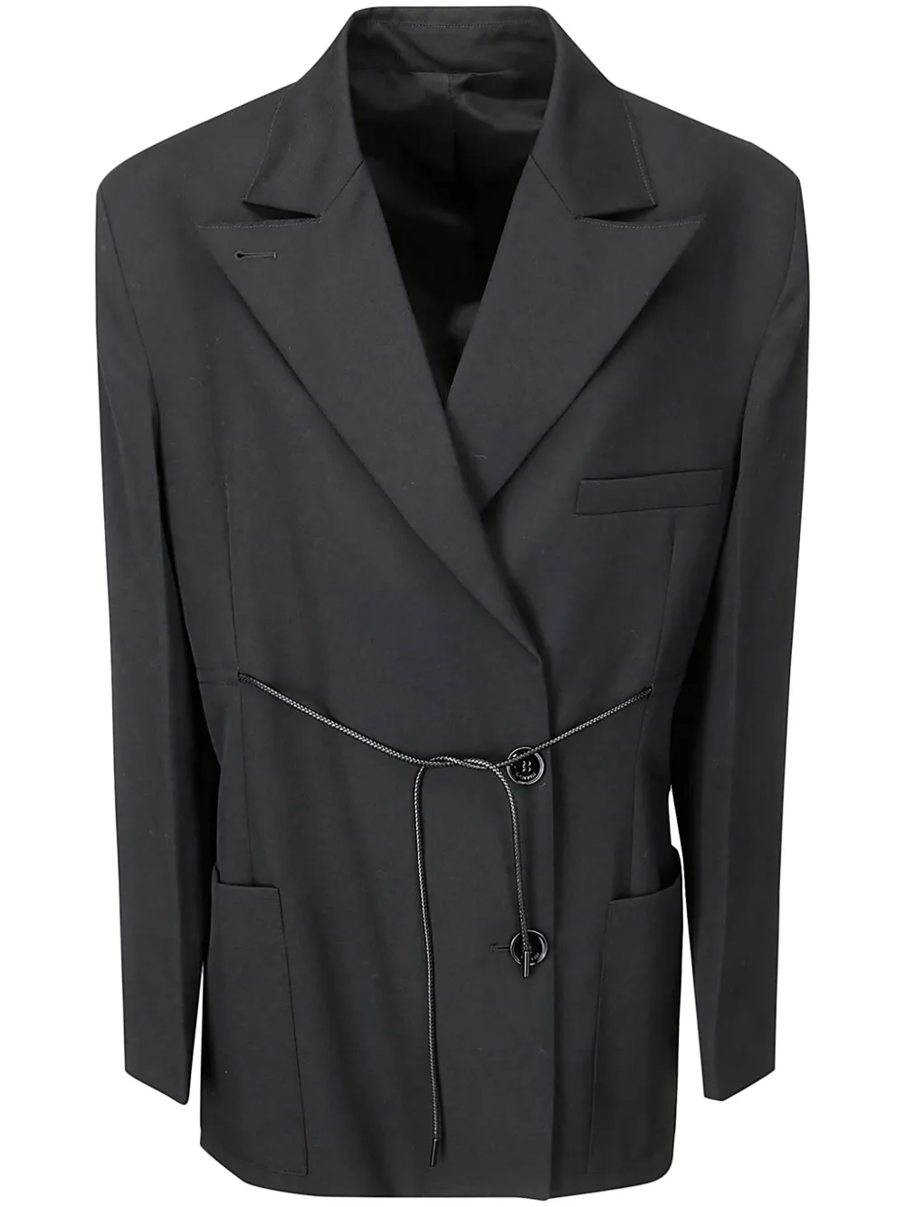 Lanvin drawstring waist blazer - Black