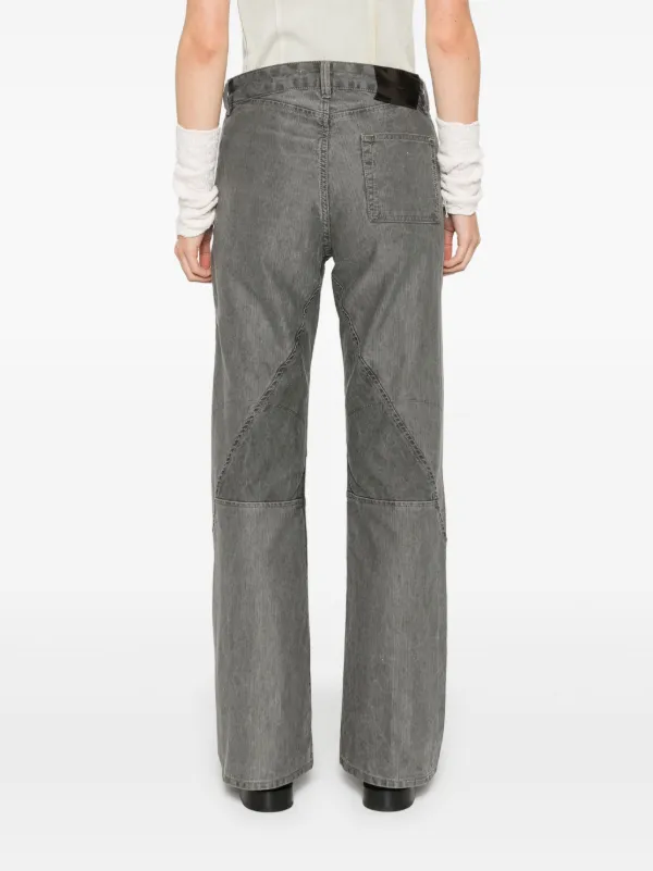 ★OUR LEGACY★モトカット デニム パンツ OUR LEGACY high-waisted straight-leg Jeans | Grey | FARFETCH