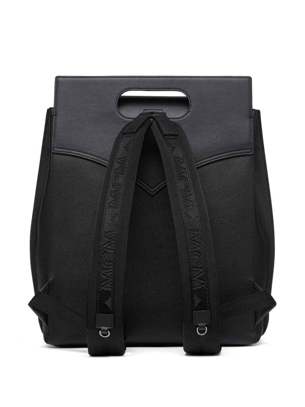 Shop Mcm Logo-plaque Backpack In Schwarz