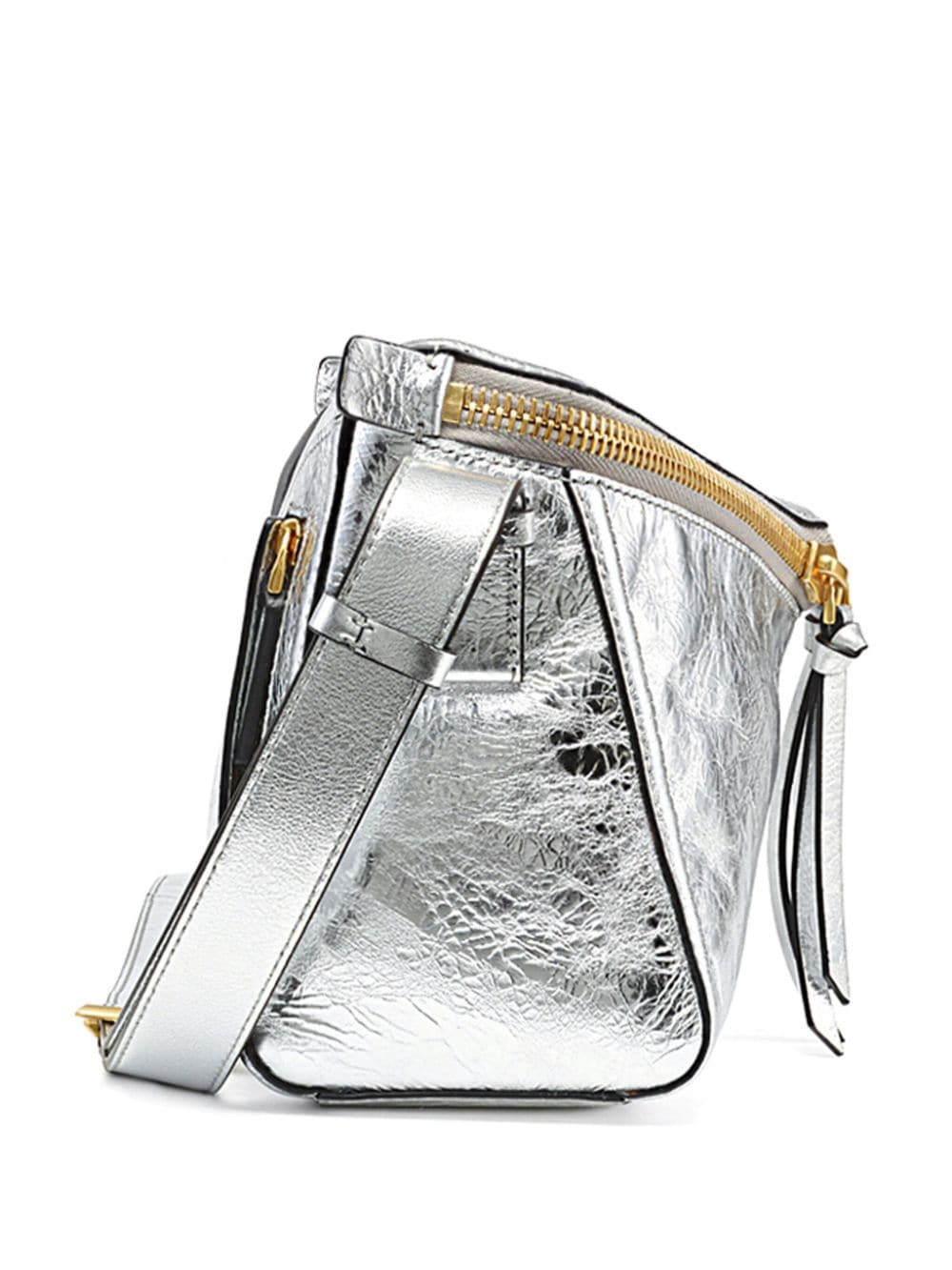 Shop Mcm Diamant 3d Shoulder Bag In Silver