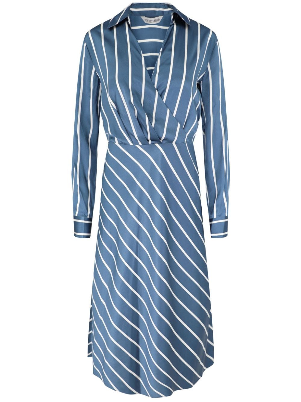 Shop Veronica Beard Otis Midi Dress In Blue