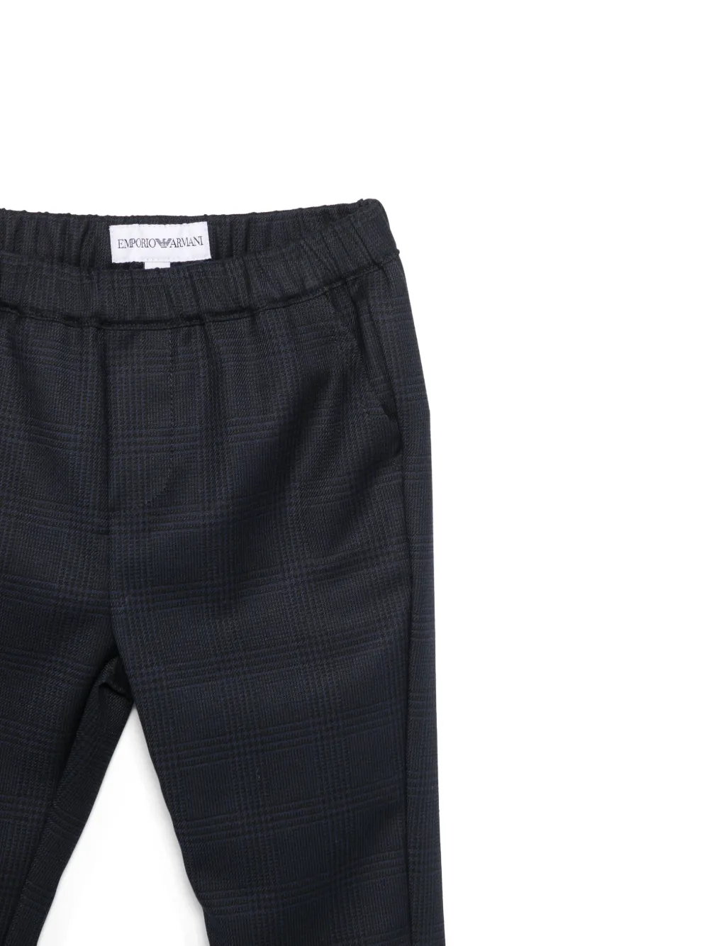 Emporio Armani Kids Geruite top en broek Blauw