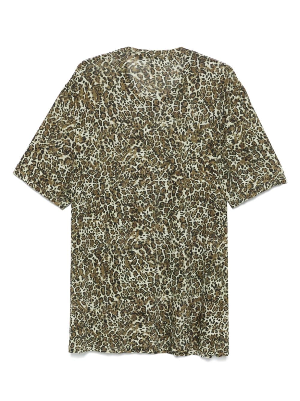 MARANT T-shirt met luipaardprint - Bruin