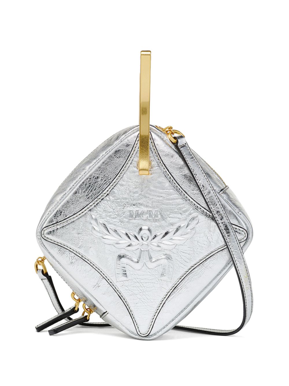 MCM mini Diamond crossbody bag - Silver