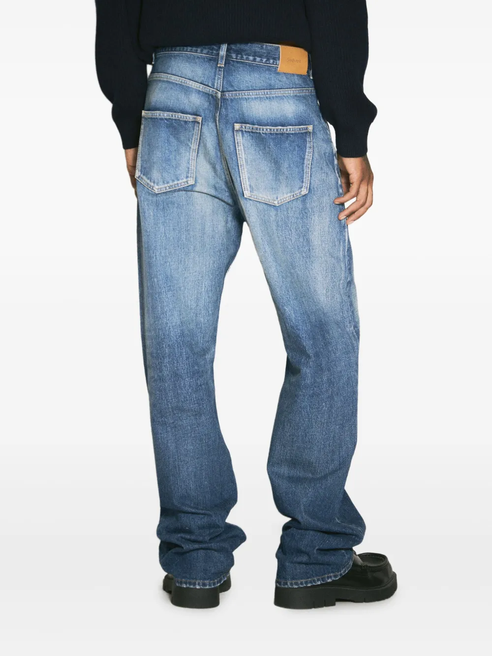 Saint Laurent Jeans met vervaagd effect Blauw