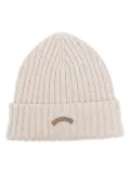 Paul & Shark logo-patch beanie - Neutrals