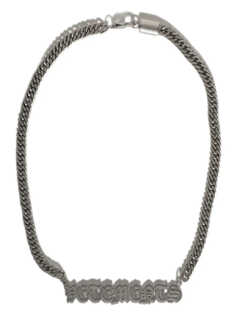 VETEMENTS Collana con logo - Argento