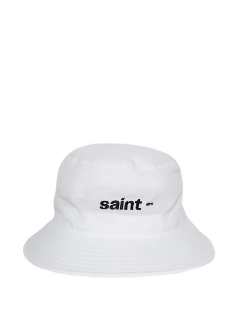 SAINT MXXXXXX logo-print bucket hat