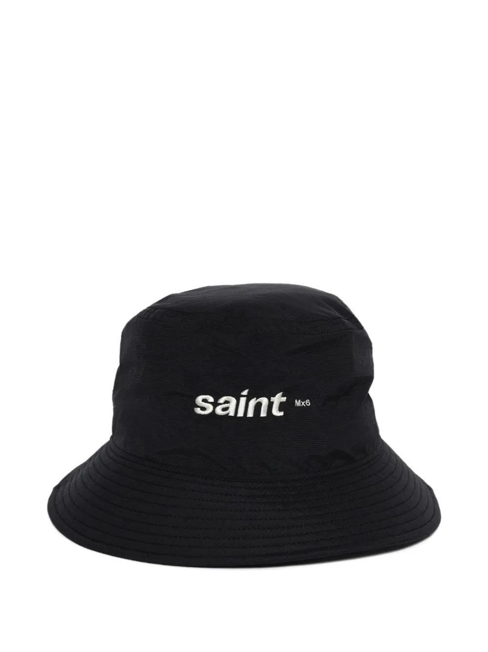 SAINT MXXXXXX logo-embroidered bucket hat Zwart