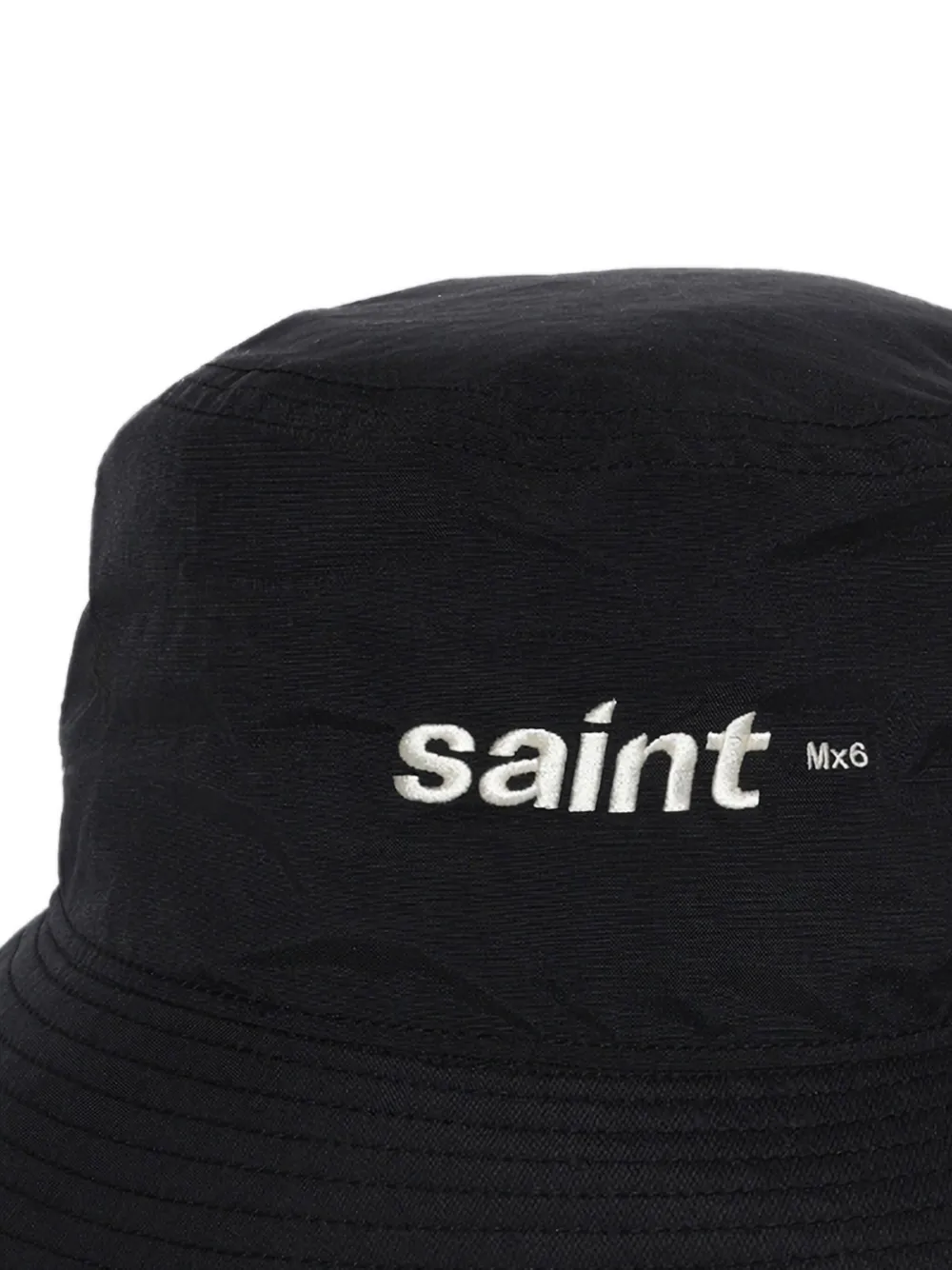 SAINT MXXXXXX logo-embroidered bucket hat Zwart
