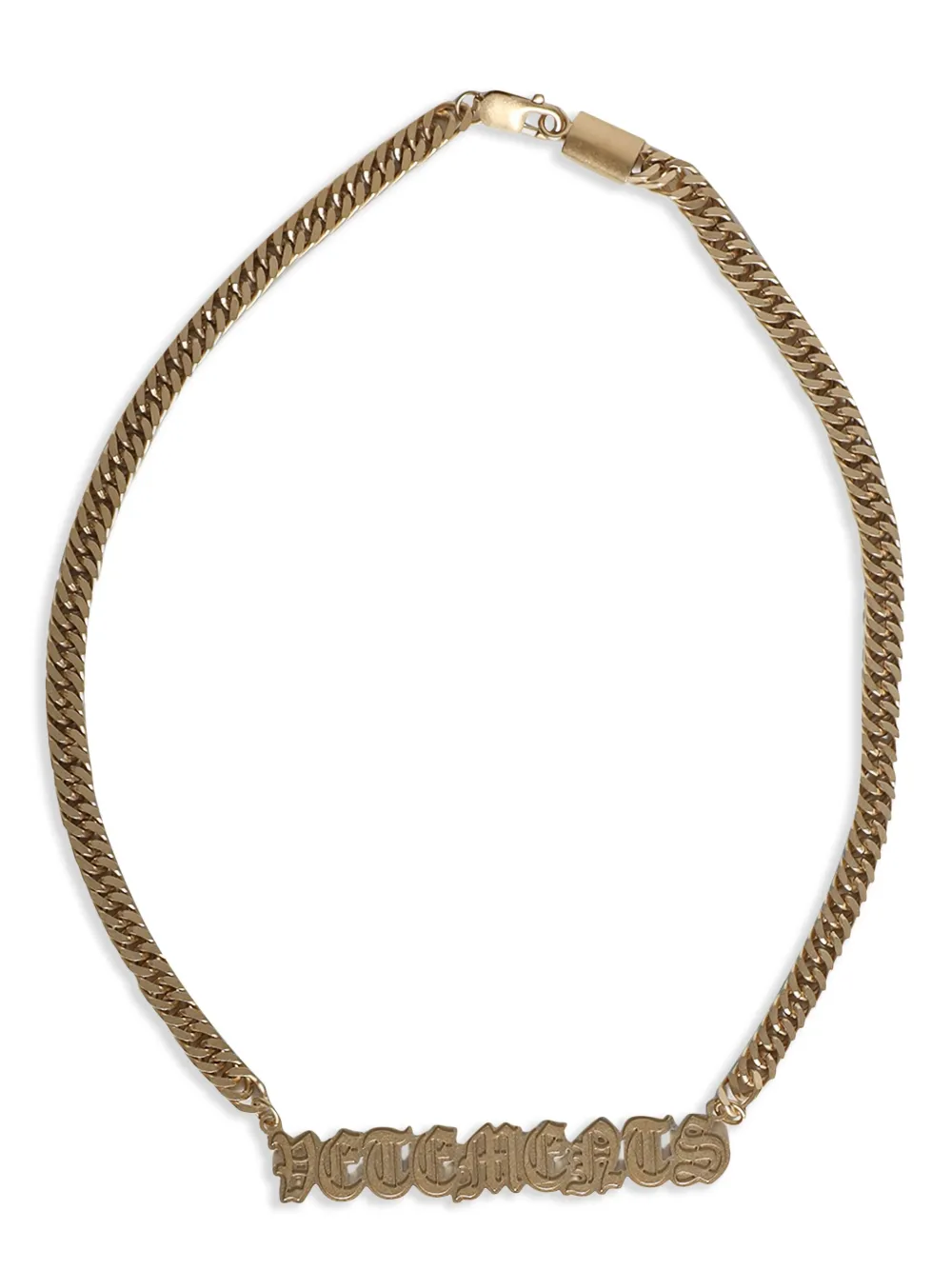 VETEMENTS collier à logo gothique | or | Image 1