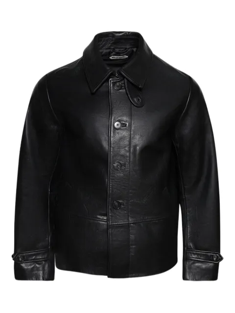 BODE button-up leather jacket