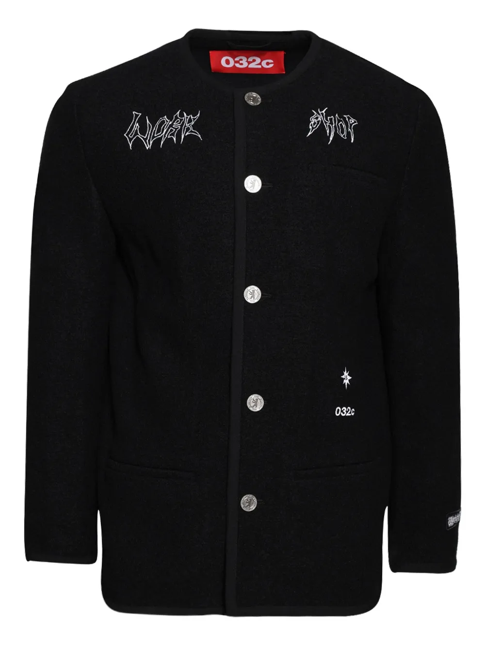 032c Ghost Writer button-up embroidered jacket | negro | Image 1
