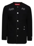 032c Ghost Writer button-up embroidered jacket - Black