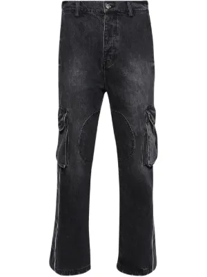 032c Double Shift Painter's distressed-finish Jeans | Grey