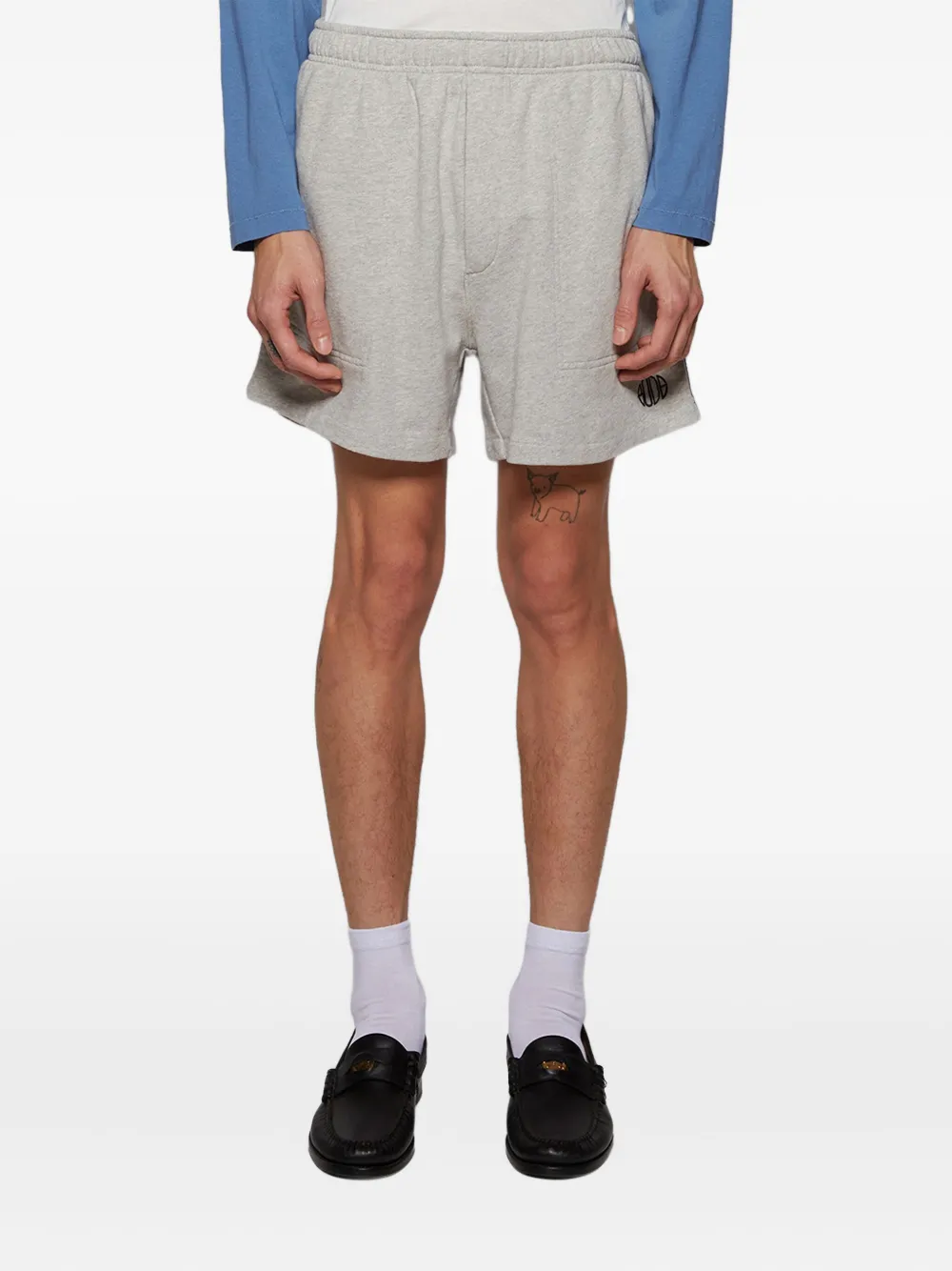 BODE Trainingsshorts met zijstreep Grijs