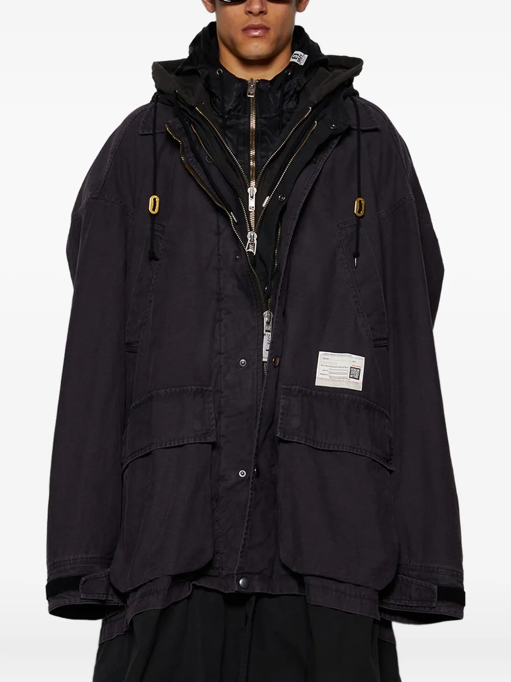 Maison MIHARA YASUHIRO Katoenen jas Zwart