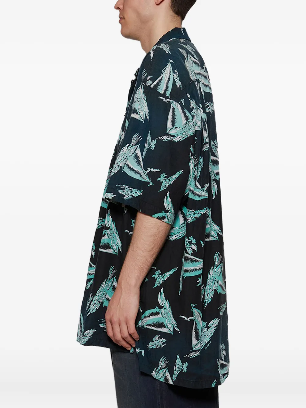 Maison MIHARA YASUHIRO Aloha overhemd Zwart