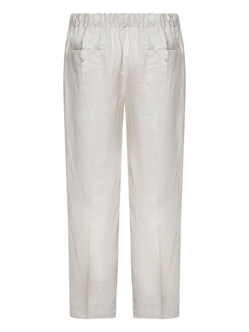 Shop Franzese Collection Linen Trousers In Neutrals