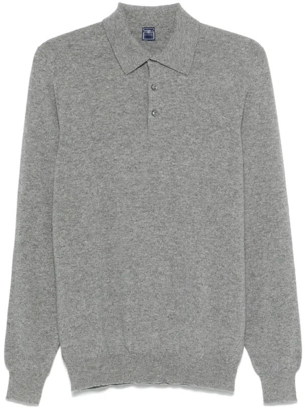 Fedeli Cashmere Polo Shirt | Grey | FARFETCH AZ
