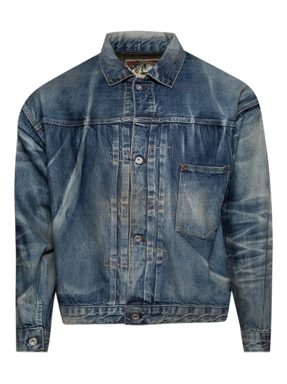 SAINT MXXXXXX pocket denim jacket - Blu