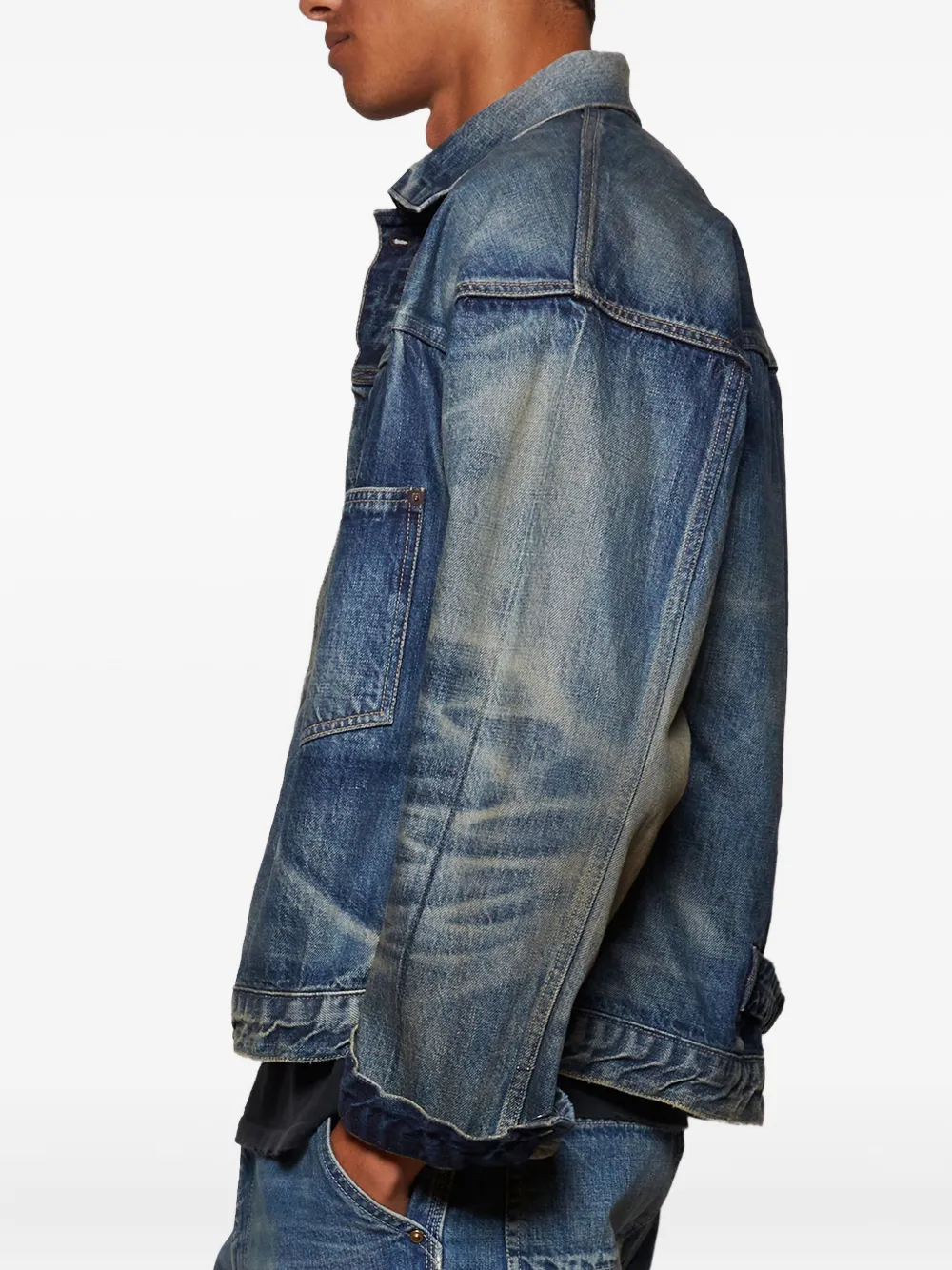 SAINT MXXXXXX Denim jack met zak Blauw